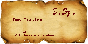 Dan Szabina névjegykártya