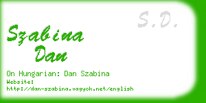 szabina dan business card